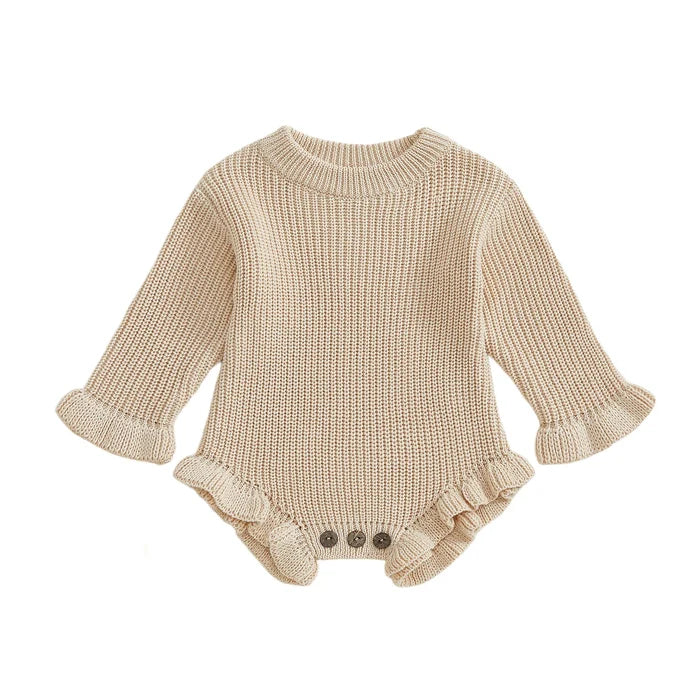 JANIE Knitted Ruffle Romper