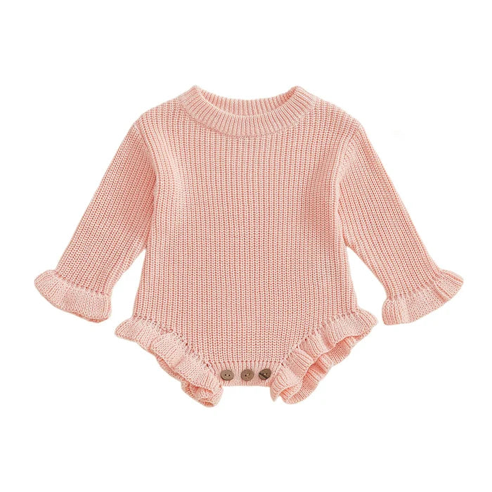 JANIE Knitted Ruffle Romper