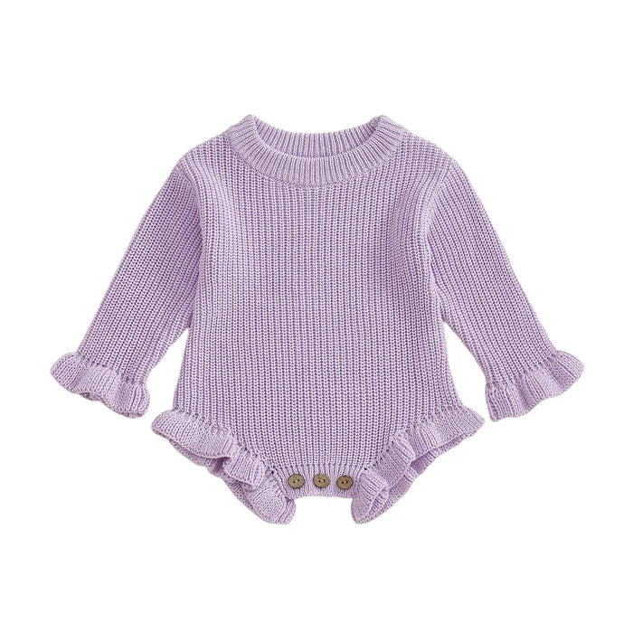 JANIE Knitted Ruffle Romper