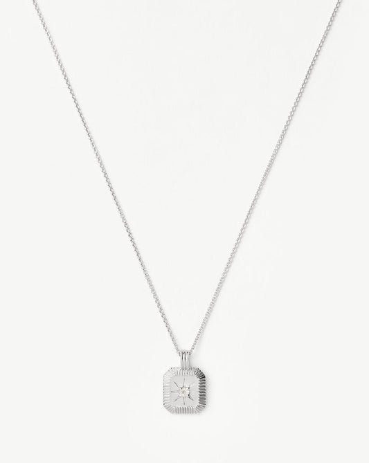 Star Ridge Birthstone Pendant Necklace - Rainbow Moonstone/June Necklaces Missoma