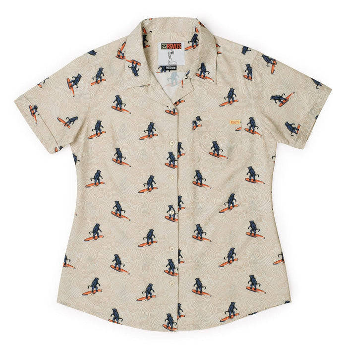 RSVLTS XS Justin Warner Justin Warner "Cow-abunga" Women _ KUNUFLEX Short Sleeve Shirt