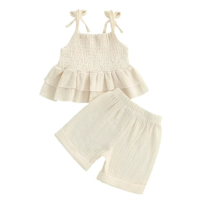 KAYLA Smocked Ruffle Top Outfit