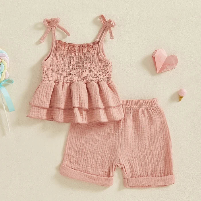 KAYLA Smocked Ruffle Top Outfit