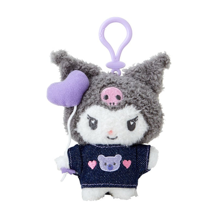 Kuromi Keychain Mascot Clip (Denim Patch Series) Accessory Japan Original
