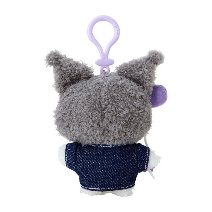 Kuromi Keychain Mascot Clip (Denim Patch Series) Accessory Japan Original
