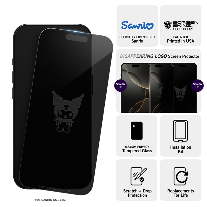 Kuromi x Screen Skinz iPhone Privacy Screen Protector Screen Skinz