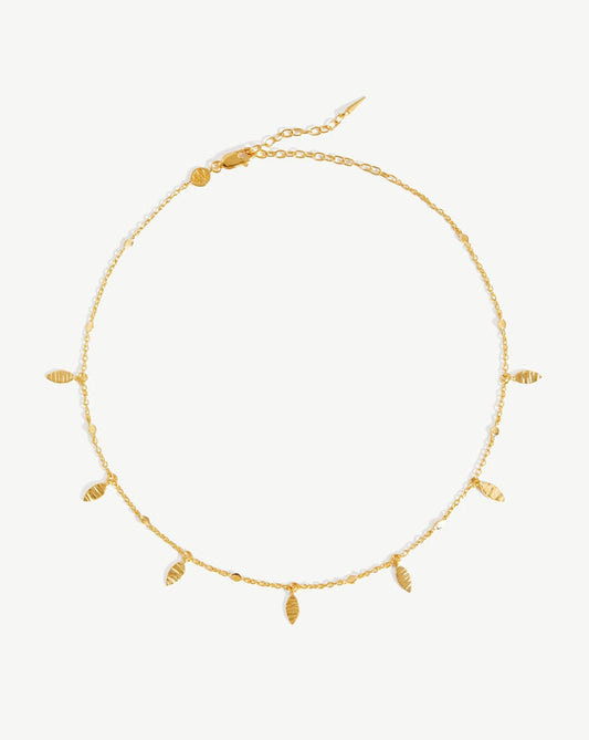 Leaf Charm Choker | 18ct Gold Plated Vermeil Necklaces Missoma