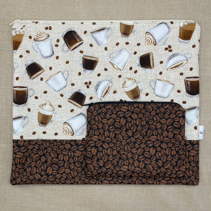 Light Roast - Project Bag with Coordinating Notions Pouch
