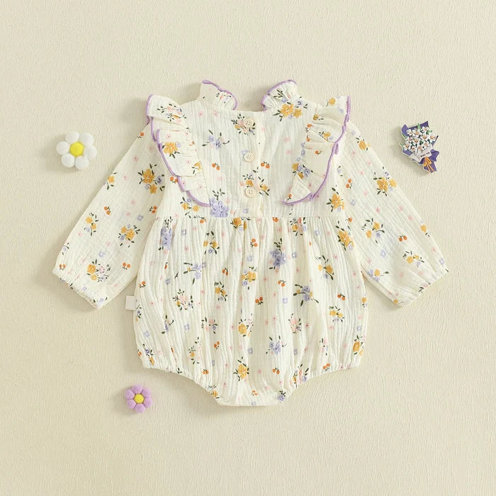 LILAH Floral Ruffle Romper