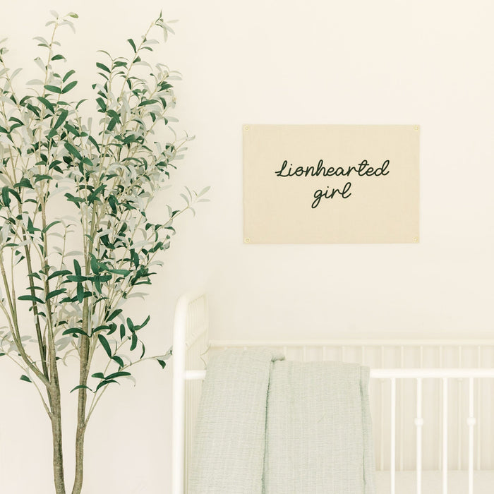 Lionhearted Girl Wall Hanging Wall Hanging Nursery Decor