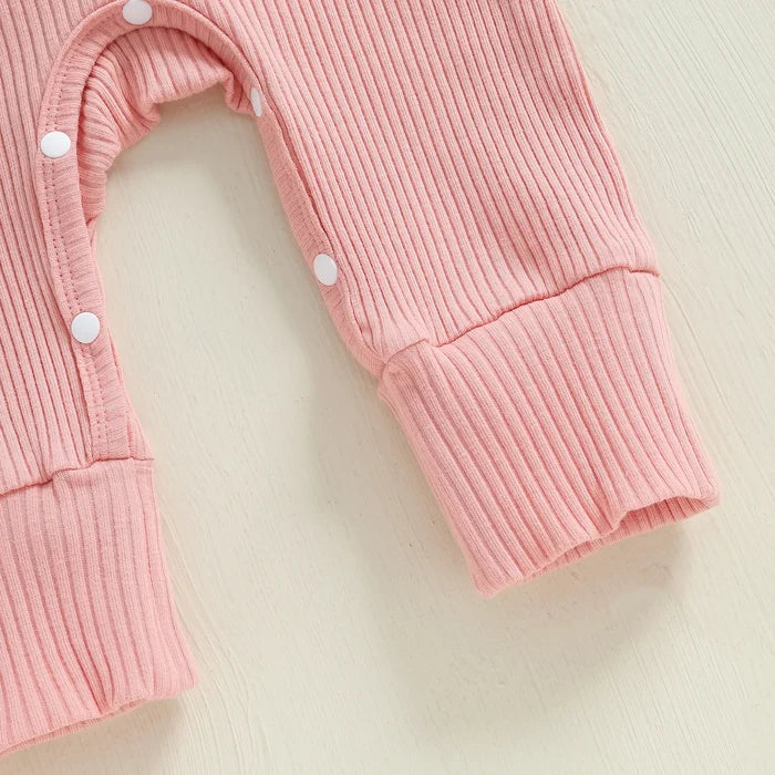 LITTLE SIS Ribbed Jumpsuit with Headband