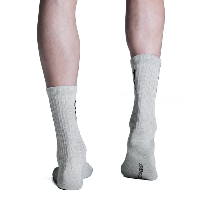 Logo Sock High 3P 'Heather Gray'