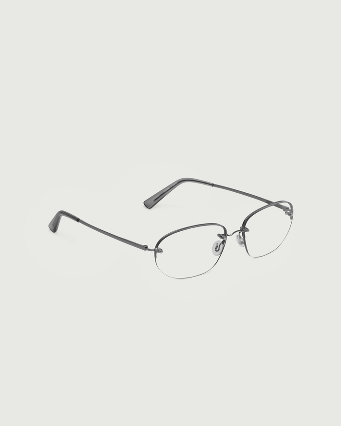 Ash::Lori Eyeglasses oval black  metal front diagonal