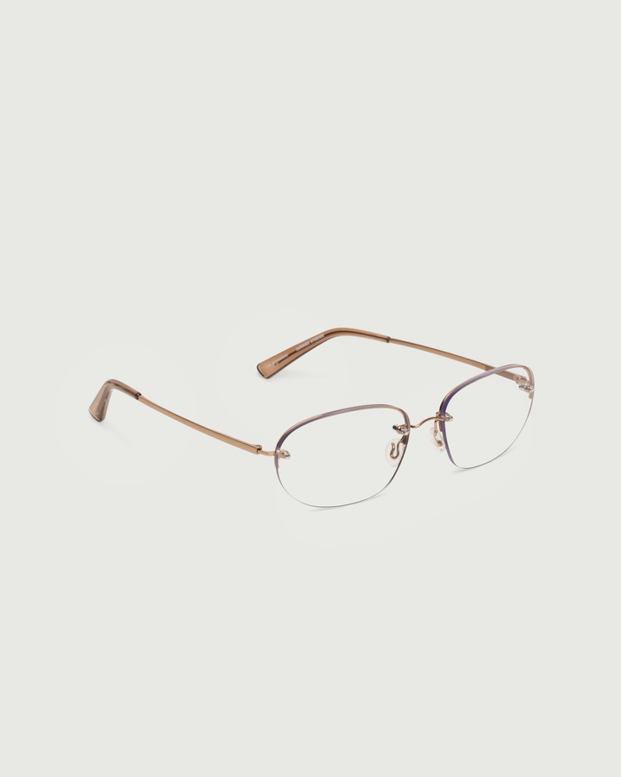 Sandstone::Lori Eyeglasses oval brown  front diagonal