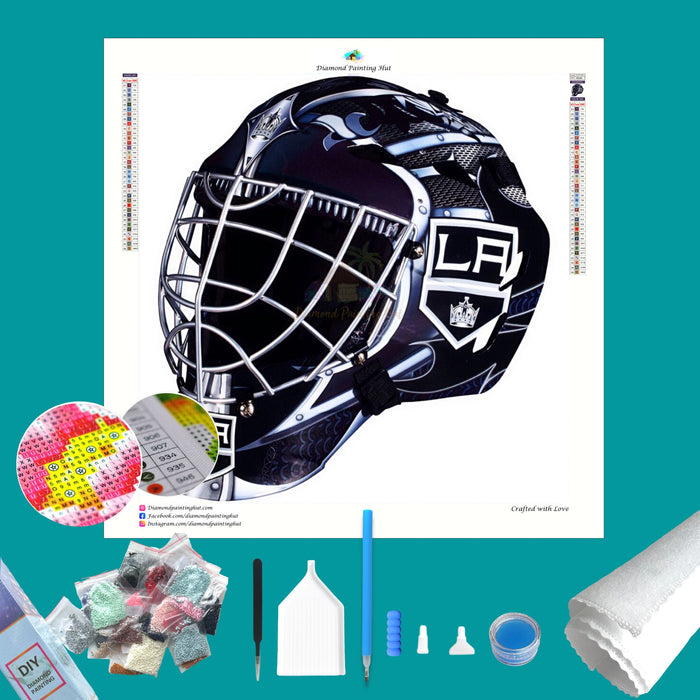 Los Angeles Kings NHL Goalie Mask Diamond Painting-Diamond Painting Hut