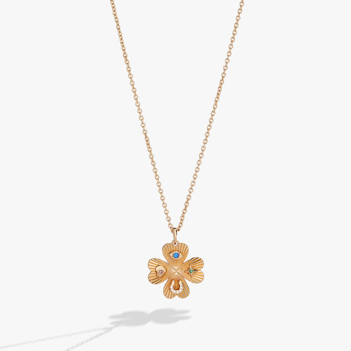 Lucky Four Leaf Clover Adjustable Necklace