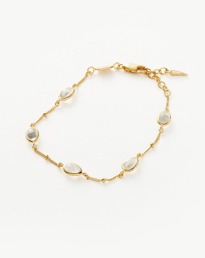 Magma Gemstone Charm Bracelet | 18ct Recycled Gold Vermeil on Recycled Sterling Silver Bracelets Missoma