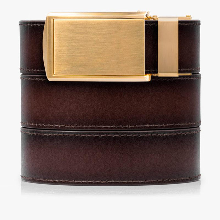 Mahogany Premium Full Grain Leather Belts - SlideBelts