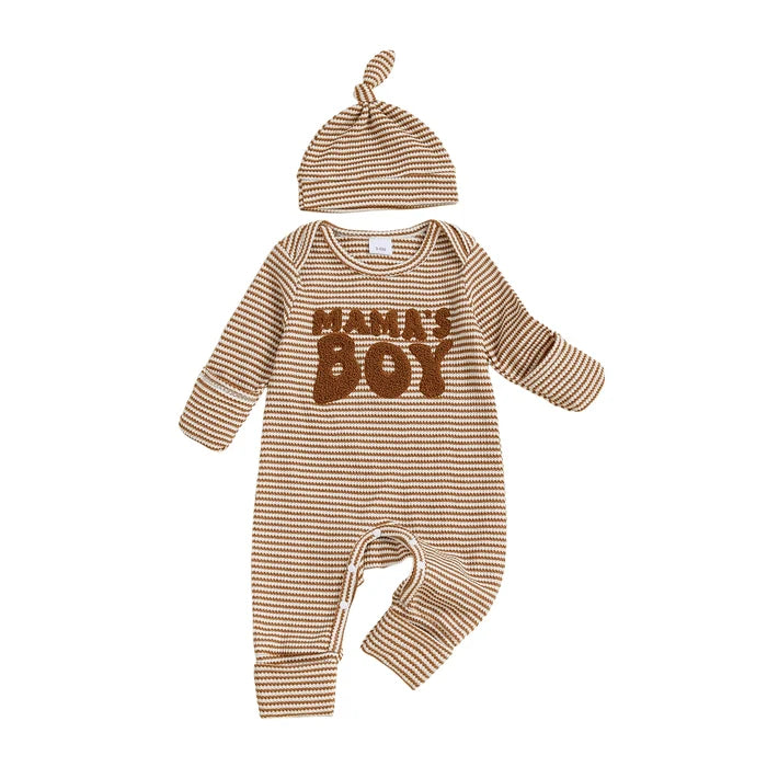 MAMA'S BOY Striped Jumpsuit