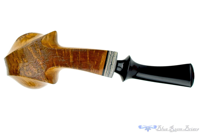 Blue Room Briars is proud to present this Marinko Neralić Pipe Partial Sandblast Blowfish with Fordite