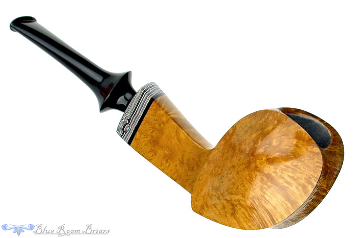 Blue Room Briars is proud to present this Marinko Neralić Pipe Partial Sandblast Blowfish with Fordite