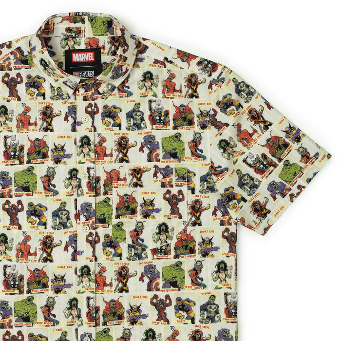 RSVLTS XS Marvel Short Sleeve Shirt Marvel Zombies "Never Meat Your Heroes" – KUNUFLEX Short Sleeve Shirt Marvel Zombies "Never Meat Your Heroes" – KUNUFLEX Short Sleeve Shirt
