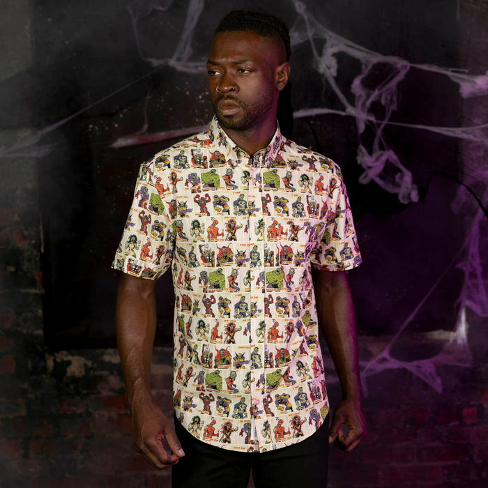 RSVLTS Marvel Short Sleeve Shirt Marvel Zombies "Never Meat Your Heroes" – KUNUFLEX Short Sleeve Shirt Marvel Zombies "Never Meat Your Heroes" – KUNUFLEX Short Sleeve Shirt