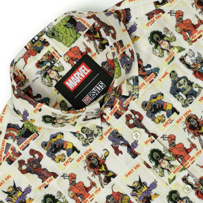 RSVLTS Marvel Short Sleeve Shirt Marvel Zombies "Never Meat Your Heroes" – KUNUFLEX Short Sleeve Shirt Marvel Zombies "Never Meat Your Heroes" – KUNUFLEX Short Sleeve Shirt