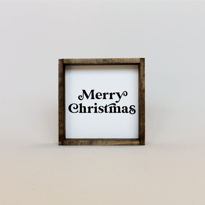 Merry Christmas Mini Wood Sign