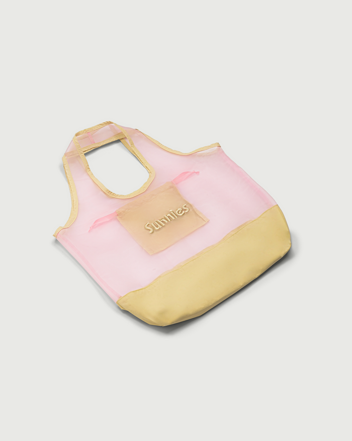 Candy-Floss::Mesh Tote  Pink  front diagonal