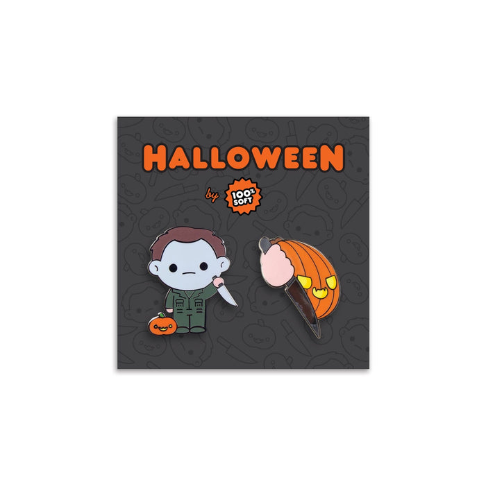 Michael + The Pumpkin – Halloween Enamel Pin Set
