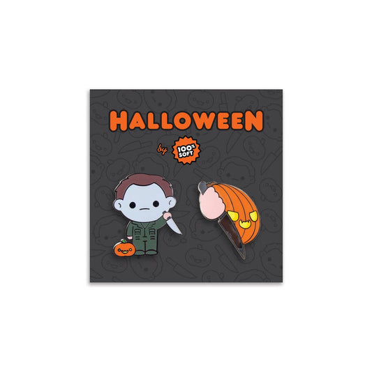 Michael + The Pumpkin – Halloween Enamel Pin Set