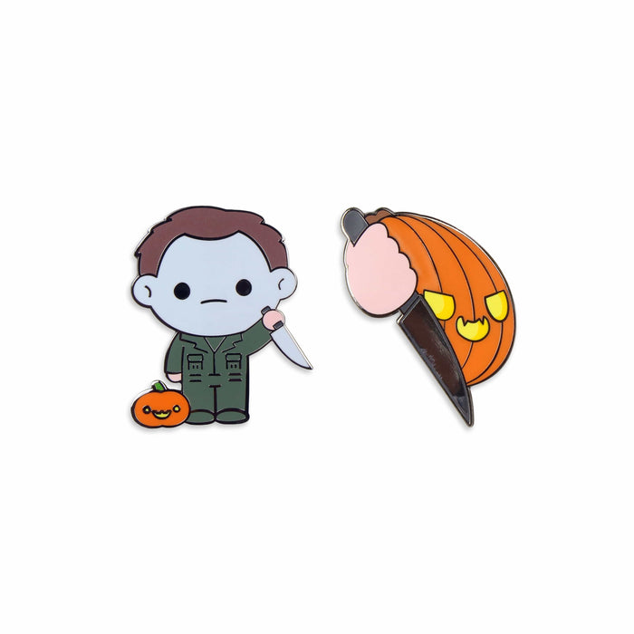 Michael + The Pumpkin – Halloween Enamel Pin Set