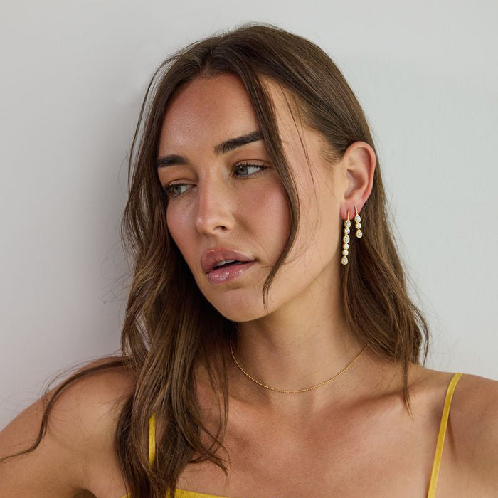 Mini Linea Bezel Drip Earring