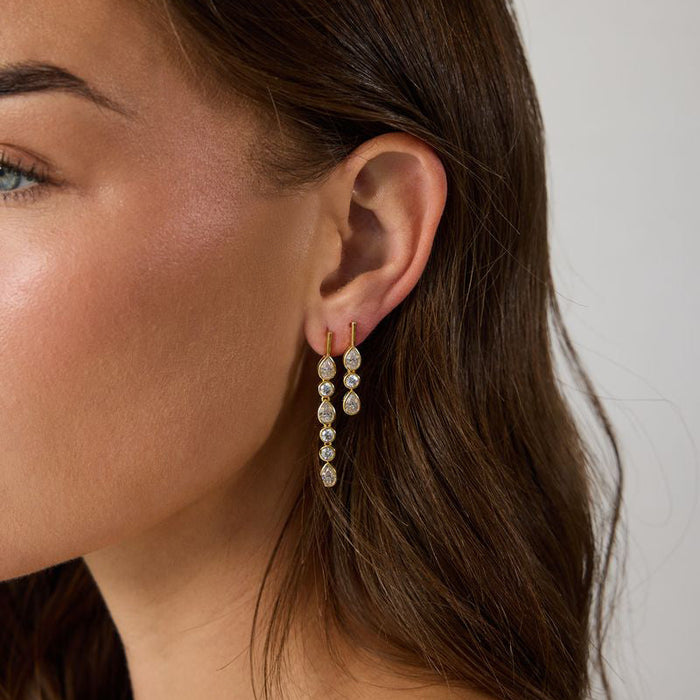 Mini Linea Bezel Drip Earring