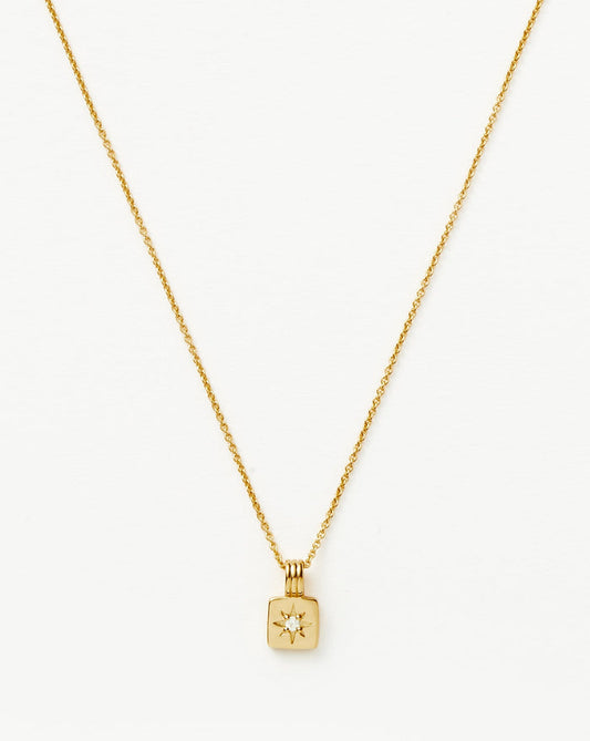Engravable Star Ridge Pendant Necklace | 18ct Gold Plated Vermeil Necklaces Missoma