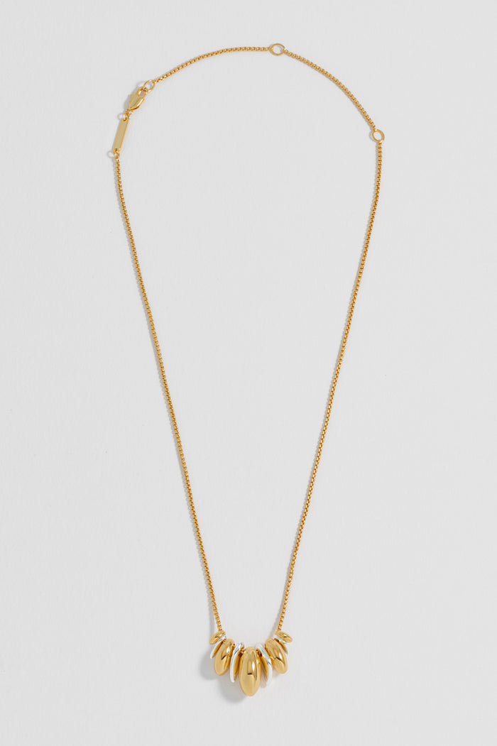 Mixed Metal Sculptural Necklace