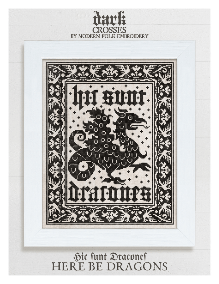Modern Folk Embroidery - Here Be Dragons - Booklet Chart with Roxy Floss
