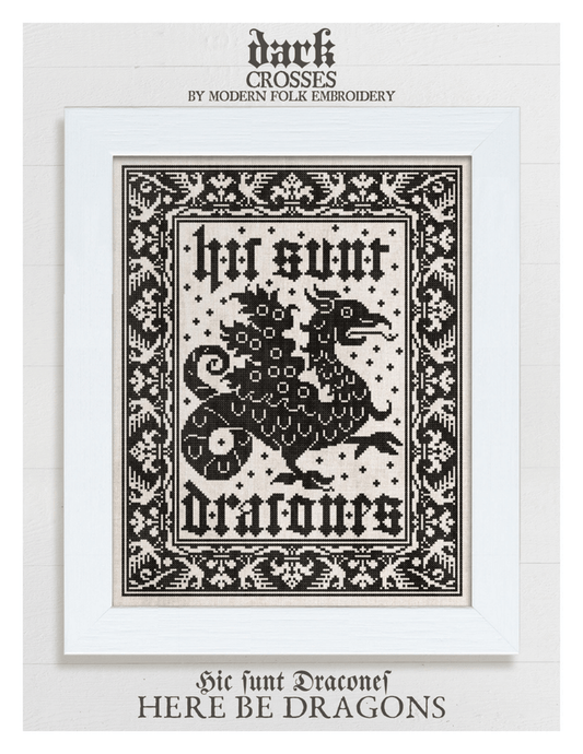 Modern Folk Embroidery - Here Be Dragons - Booklet Chart with Roxy Floss