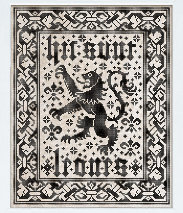 Modern Folk Embroidery - Here Be Lions - Booklet Chart with Roxy Floss