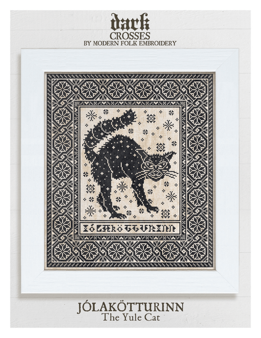 Modern Folk Embroidery - Jólakötturinn - Booklet Chart with Roxy Floss