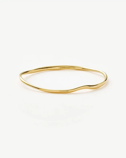 Molten Ripple Bangle | 18ct Gold Plated Bracelets Missoma