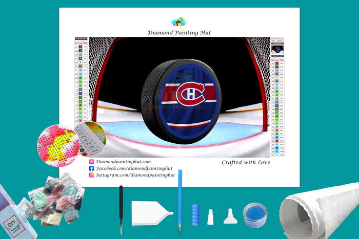 Montreal Canadiens NHL Hockey Puck Diamond Painting-Diamond Painting Hut