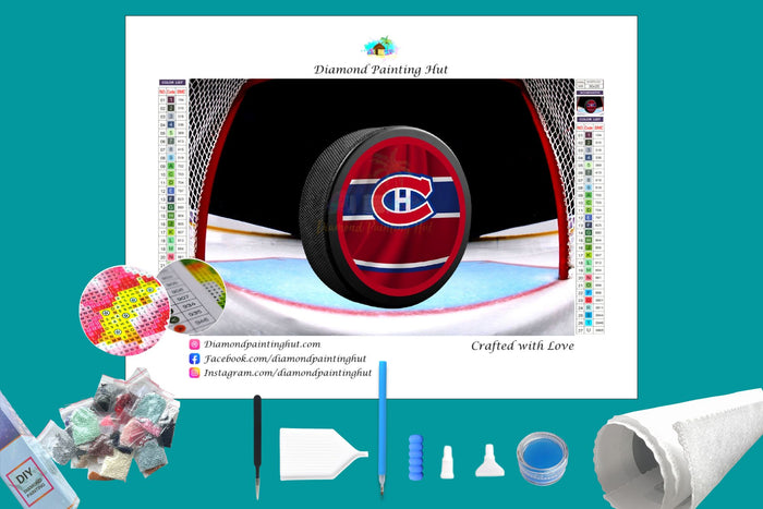 Montreal Canadiens NHL Hockey Puck Diamond Painting-Diamond Painting Hut