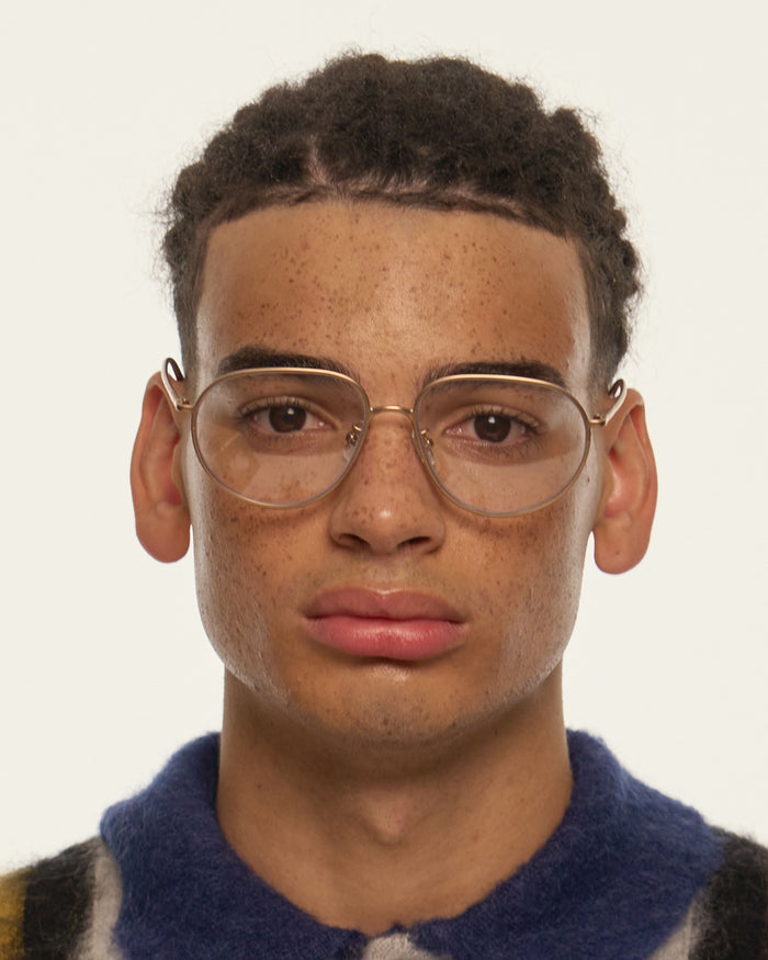 lifestyle-Tan::men Monty Eyeglasses pilot Brown metal