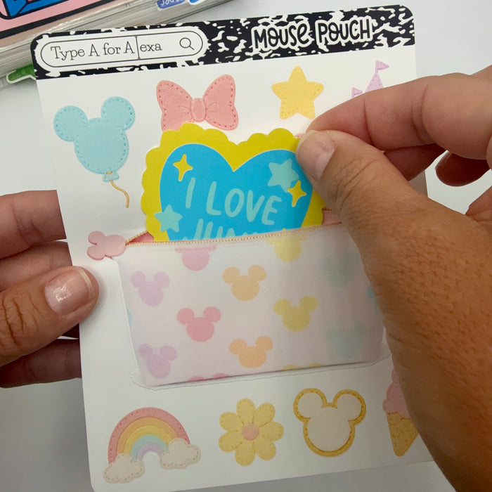 Mouse Pouch Jumbo Journaling Sticker Pocket