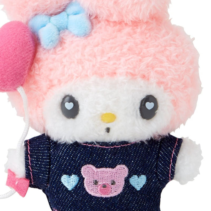 My Melody Keychain Mascot Clip (Denim Patch Series) Accessory Japan Original