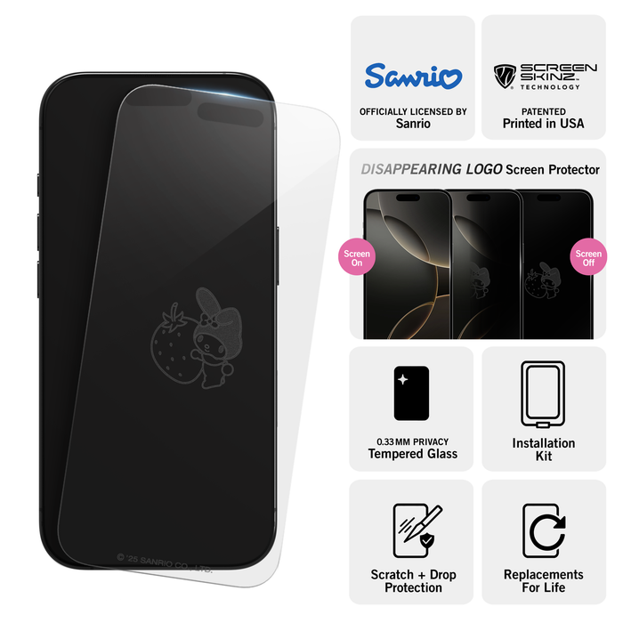My Melody x Screen Skinz Berry iPhone Clear Screen Protector Screen Skinz