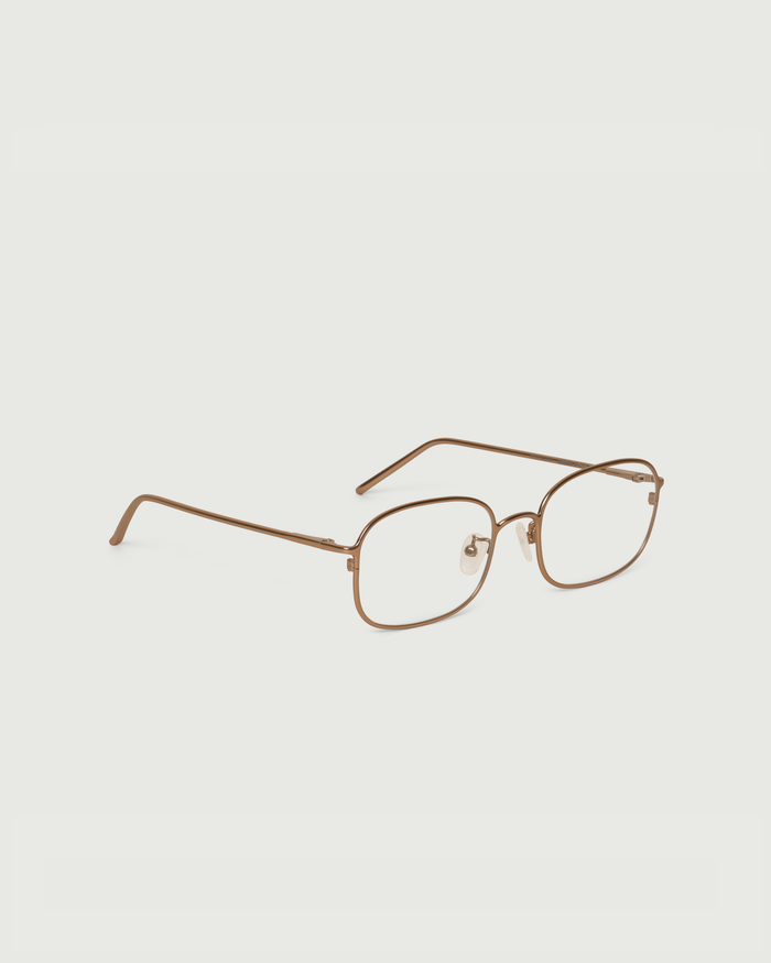 Nickel::Nami Eyeglasses square Brown metal front diagonal