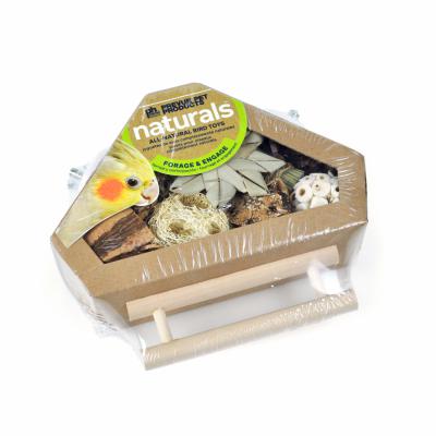 Naturals Corner Bird Box with Perch